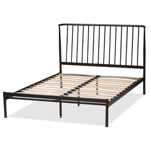 Baxton Studio Sabine Modern and Contemporary Black Finished Metal Full Size Platform Bed