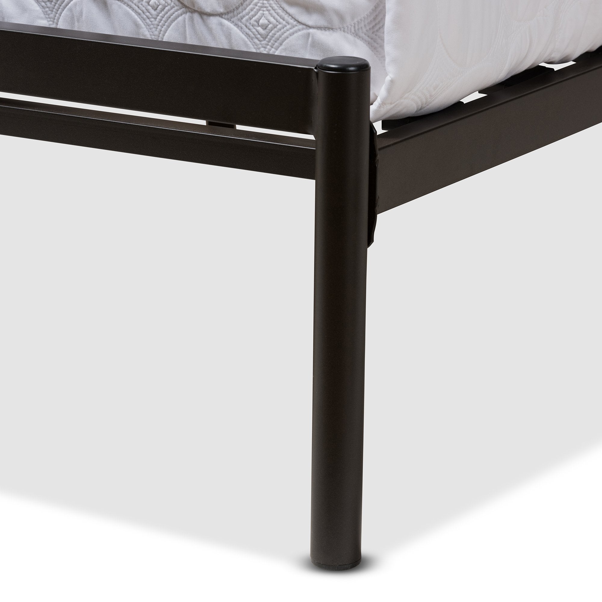 Baxton Studio Sabine Modern and Contemporary Black Finished Metal Queen Size Platform Bed