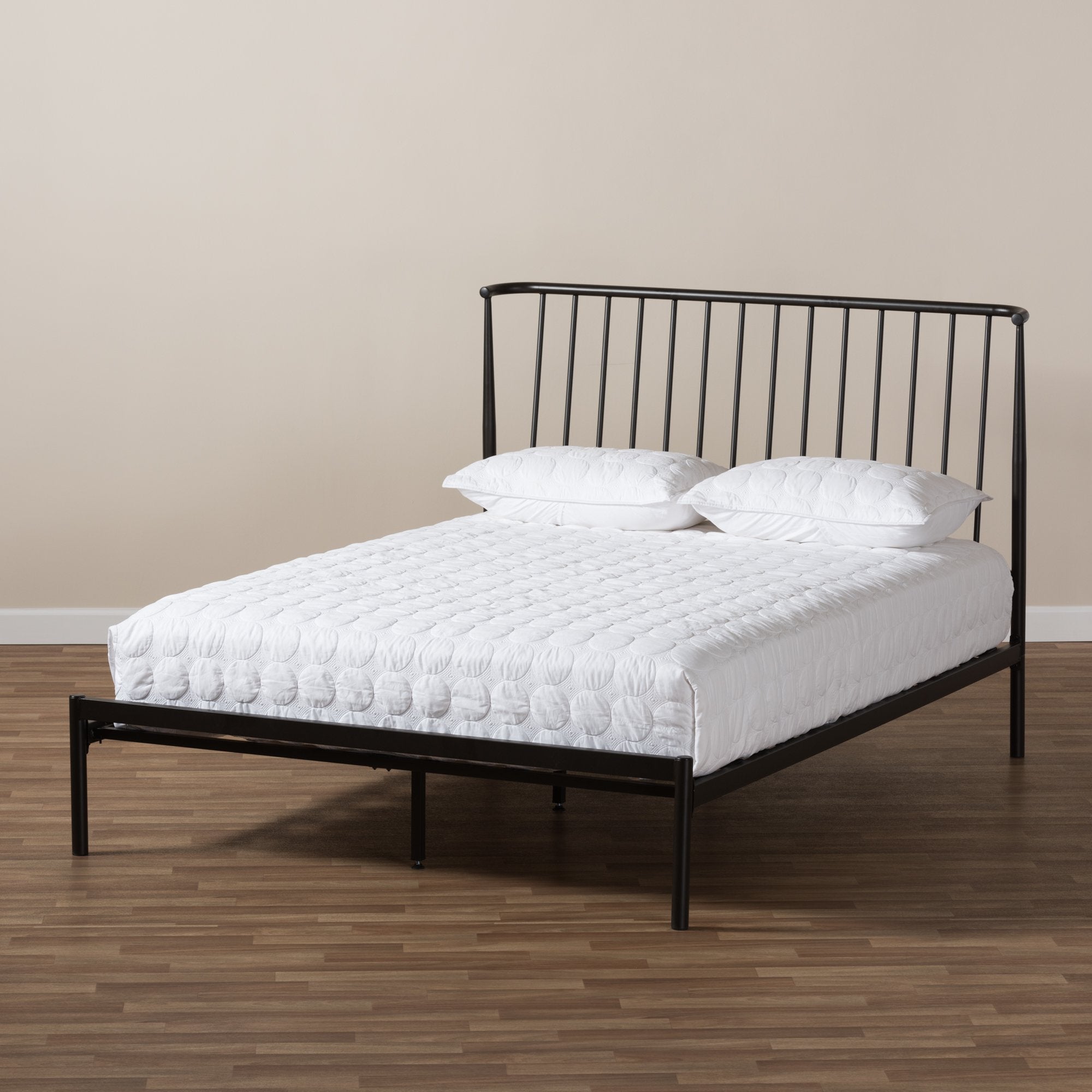 Baxton Studio Sabine Modern and Contemporary Black Finished Metal Full Size Platform Bed