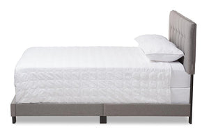 Baxton Studio Audrey Modern and Contemporary Light Grey Fabric Upholstered Full Size Bed