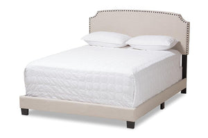 Baxton Studio Odette Modern and Contemporary Light Beige Fabric Upholstered Full Size Bed