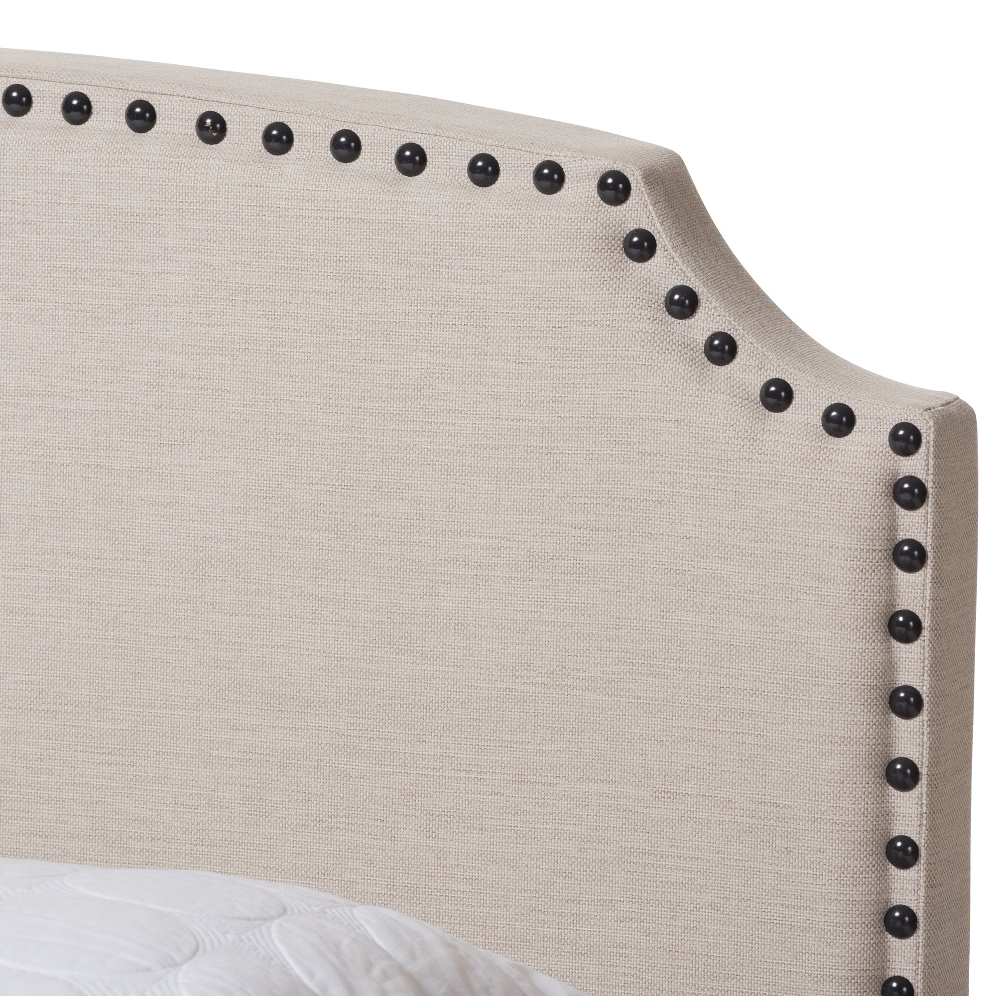 Baxton Studio Odette Modern and Contemporary Light Beige Fabric Upholstered Full Size Bed