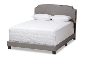 Baxton Studio Odette Modern and Contemporary Light Grey Fabric Upholstered Full Size Bed