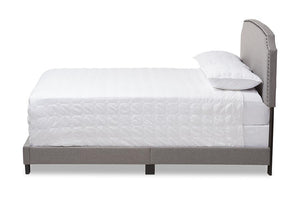 Baxton Studio Odette Modern and Contemporary Light Grey Fabric Upholstered Full Size Bed