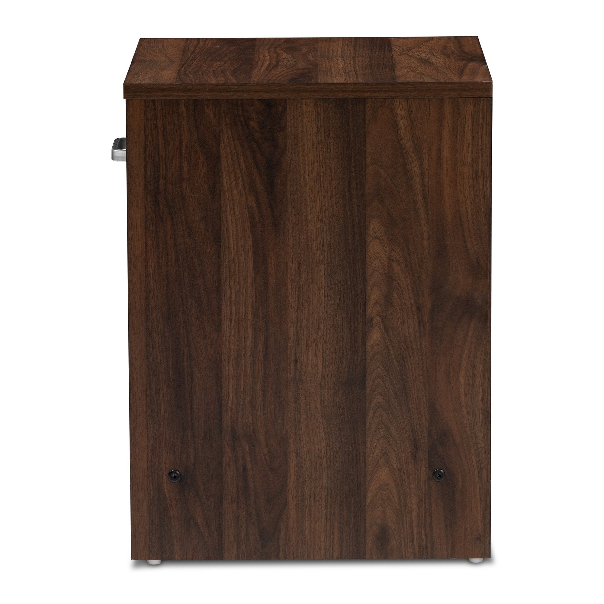 Baxton Studio Hansel Modern and Contemporary 1-Drawer Dark Brown and Dark Grey Finished Nightstand