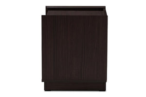 Baxton Studio Larsine Modern and Contemporary Brown Finished 2-Drawer Nightstand