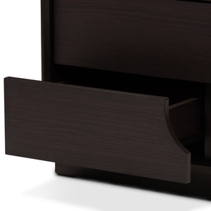 Baxton Studio Larsine Modern and Contemporary Brown Finished 2-Drawer Nightstand