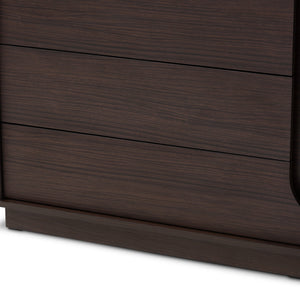 Baxton Studio Larsine Modern and Contemporary Brown Finished 5-Drawer Chest