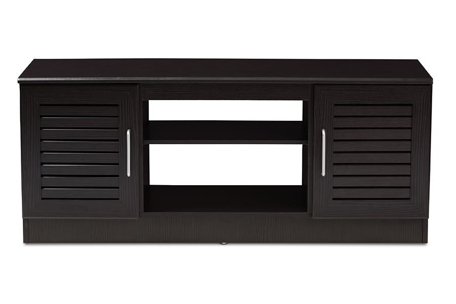 Baxton Studio Gianna Modern and Contemporary Wenge Brown Finished TV Stand