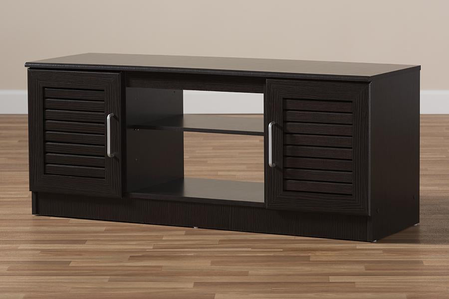 Baxton Studio Gianna Modern and Contemporary Wenge Brown Finished TV Stand