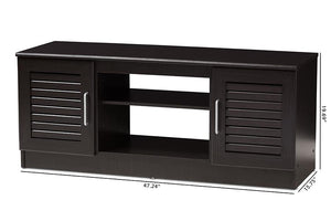 Baxton Studio Gianna Modern and Contemporary Wenge Brown Finished TV Stand