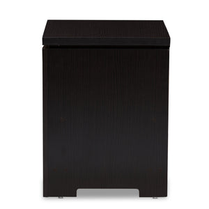 Baxton Studio Bienna Modern and Contemporary Wenge Brown Finished 1-Drawer Nightstand