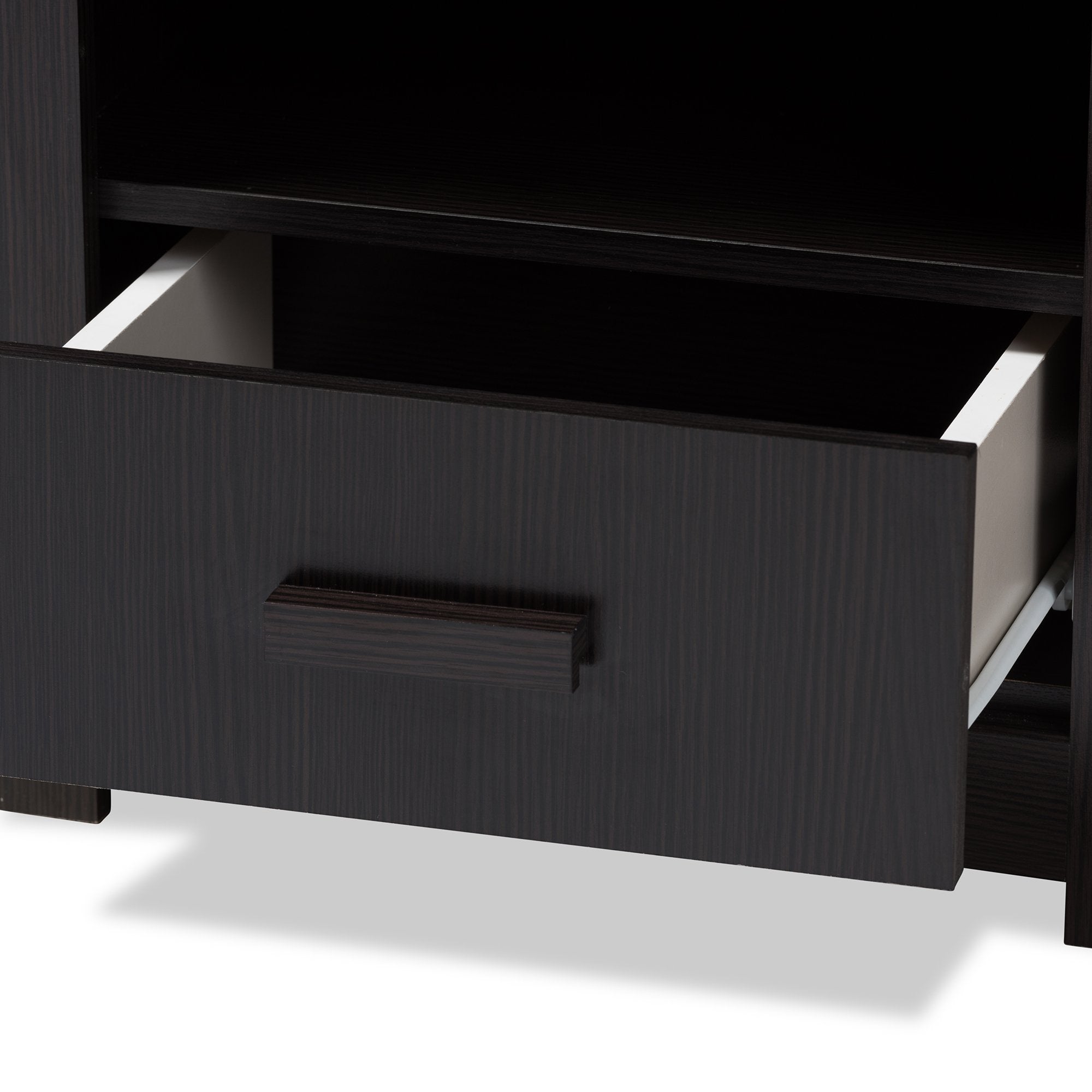 Baxton Studio Bienna Modern and Contemporary Wenge Brown Finished 1-Drawer Nightstand