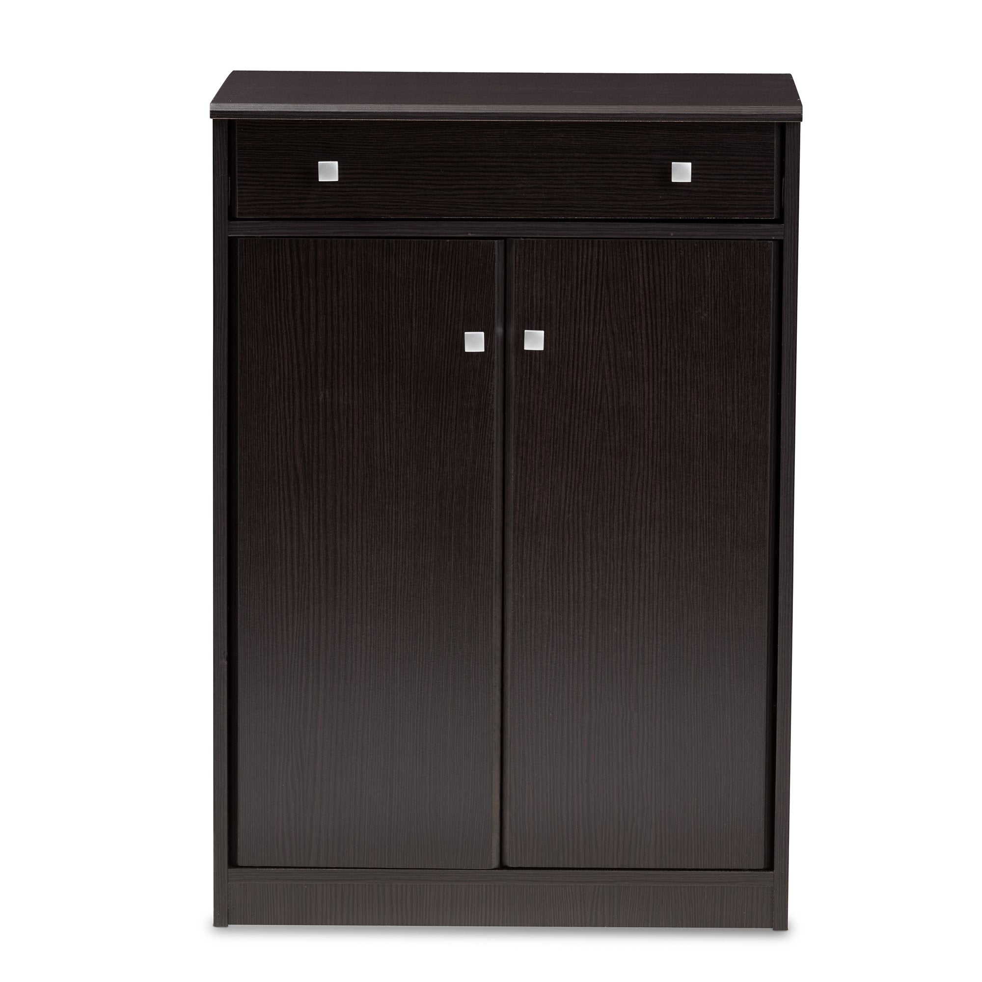 Baxton Studio Dariell Modern and Contemporary Wenge Brown Finished Shoe Cabinet