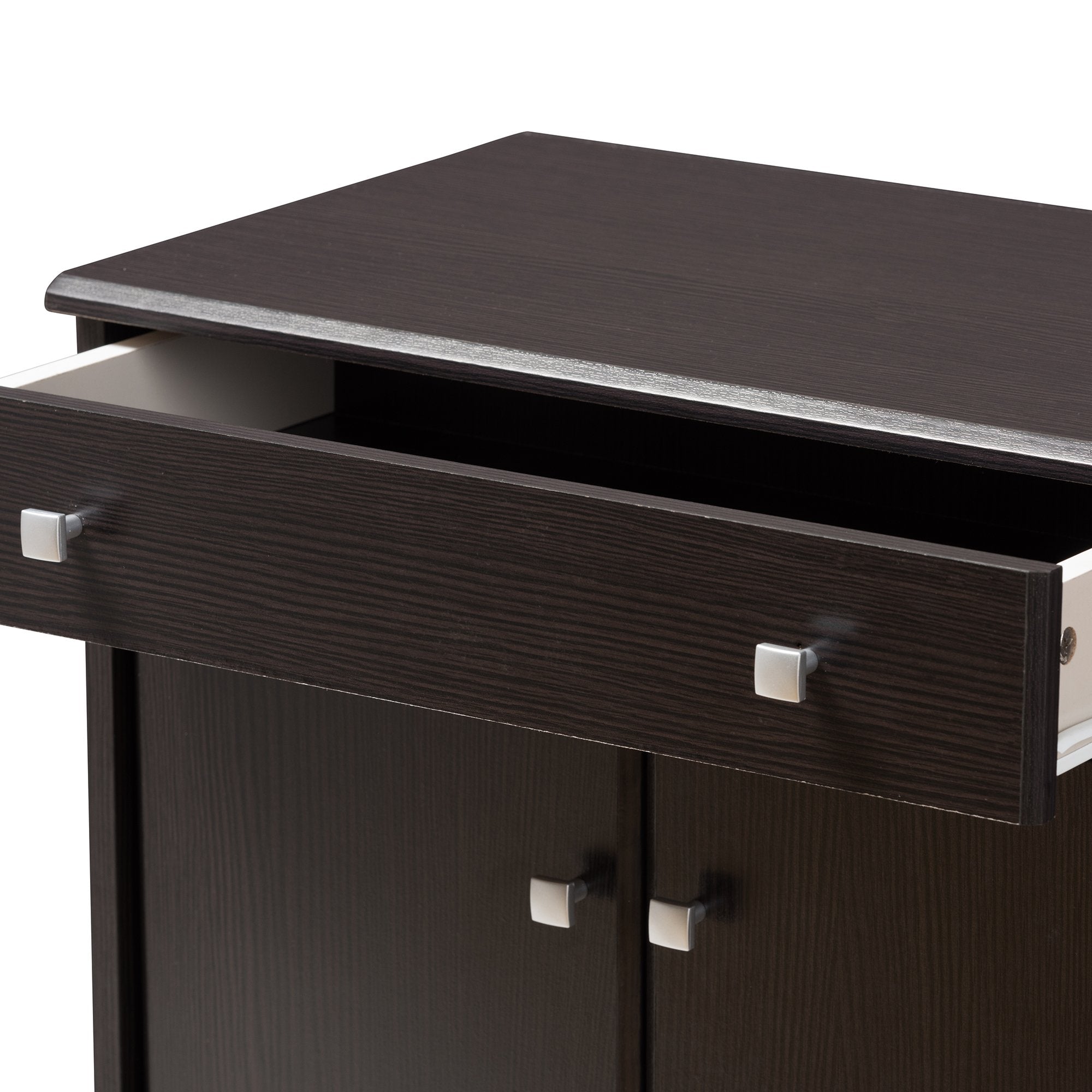 Baxton Studio Dariell Modern and Contemporary Wenge Brown Finished Shoe Cabinet