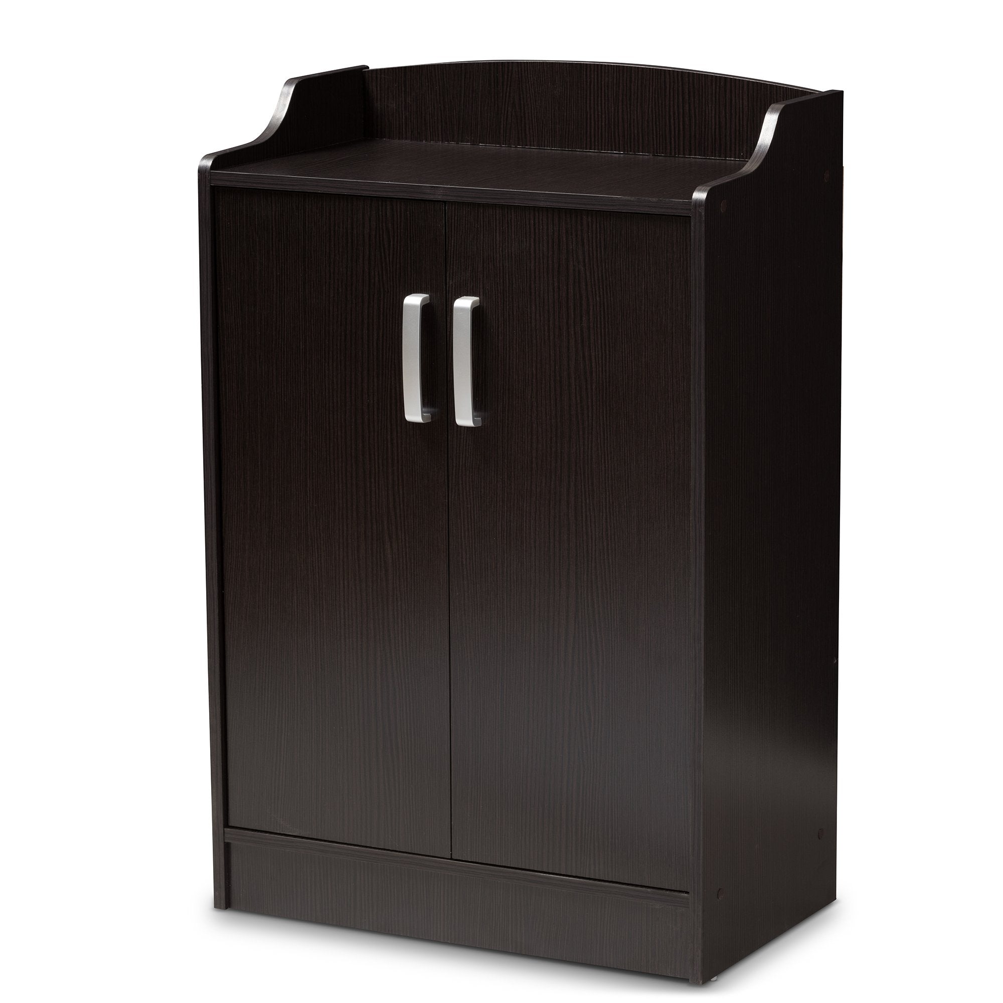 Baxton Studio Verdell Modern and Contemporary Wenge Brown Finished Shoe Cabinet