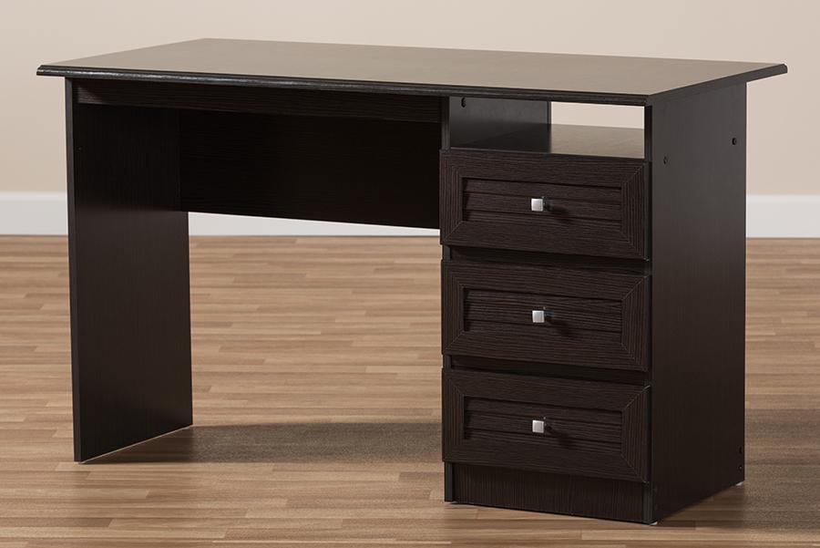 Baxton Studio Carine Modern and Contemporary Wenge Brown Finished Desk