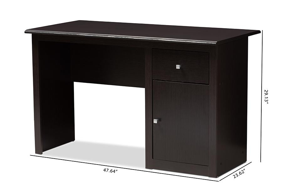 Baxton Studio Belora Modern and Contemporary Wenge Brown Finished Desk