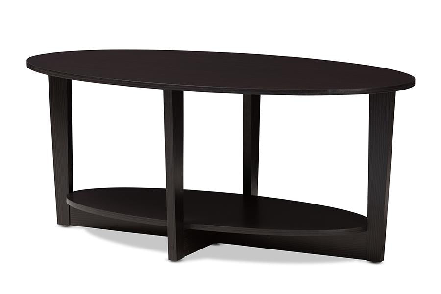 Baxton Studio Jacintha Modern and Contemporary Wenge Brown Finished Coffee Table