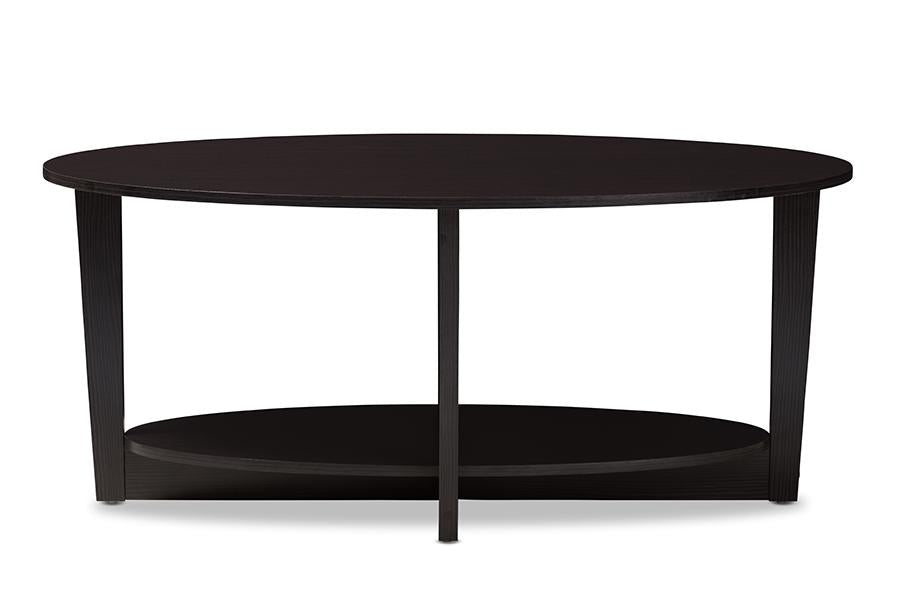 Baxton Studio Jacintha Modern and Contemporary Wenge Brown Finished Coffee Table