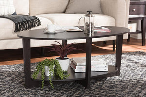 Baxton Studio Jacintha Modern and Contemporary Wenge Brown Finished Coffee Table