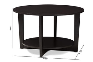 Baxton Studio Belina Modern and Contemporary Wenge Brown Finished Coffee Table