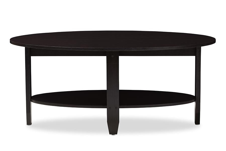 Baxton Studio Ancelina Modern and Contemporary Wenge Brown Finished Coffee Table