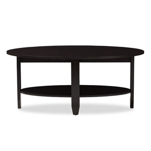 Baxton Studio Ancelina Modern and Contemporary Wenge Brown Finished Coffee Table