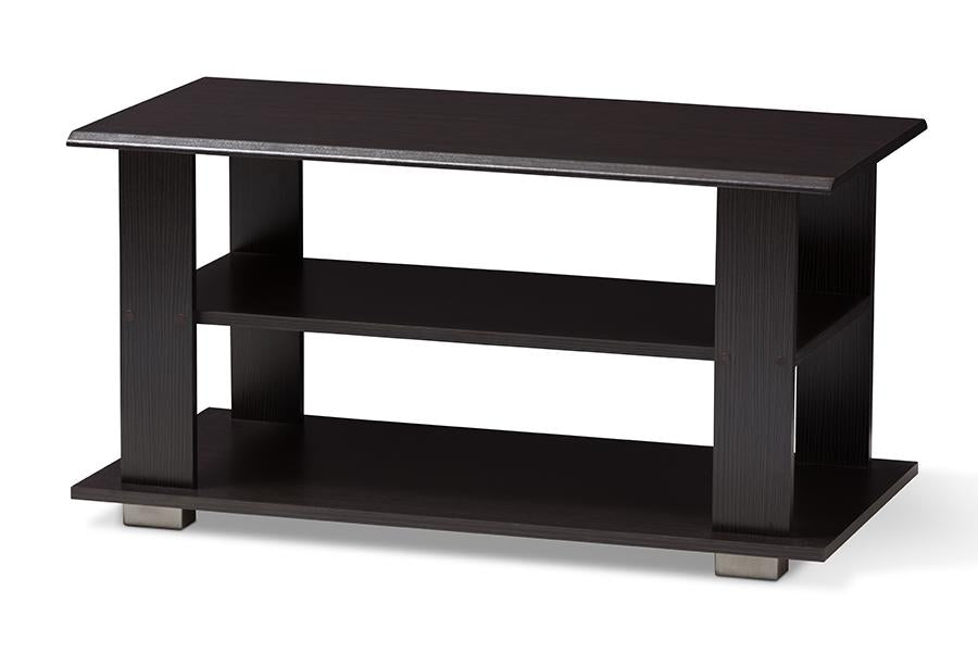 Baxton Studio Joliette Modern and Contemporary Wenge Brown Finished Coffee Table