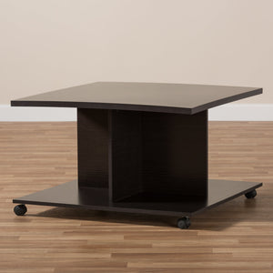 Baxton Studio Cladine Modern and Contemporary Wenge Brown Finished Coffee Table