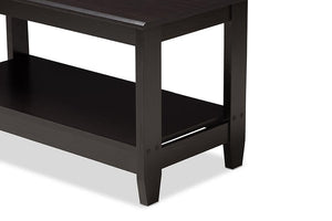 Baxton Studio Malena Modern and Contemporary Wenge Brown Finished Coffee Table