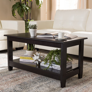 Baxton Studio Malena Modern and Contemporary Wenge Brown Finished Coffee Table