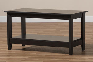 Baxton Studio Malena Modern and Contemporary Wenge Brown Finished Coffee Table