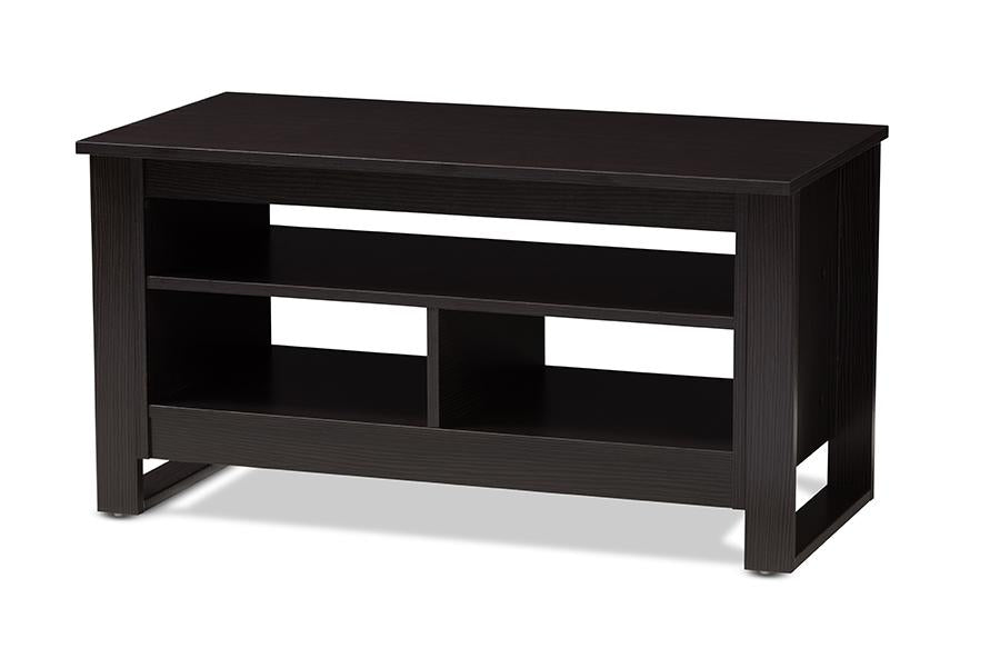 Baxton Studio Nerissa Modern and Contemporary Wenge Brown Finished Coffee Table