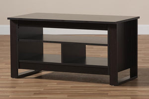 Baxton Studio Nerissa Modern and Contemporary Wenge Brown Finished Coffee Table