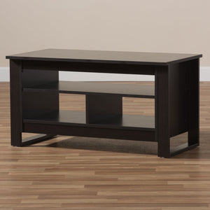 Baxton Studio Nerissa Modern and Contemporary Wenge Brown Finished Coffee Table