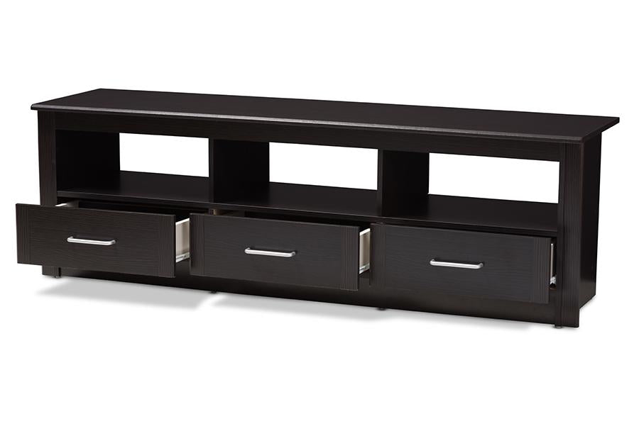 Baxton Studio Ryleigh Modern and Contemporary Wenge Brown Finished TV Stand