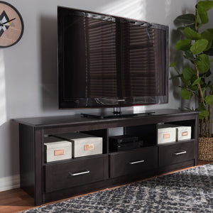 Baxton Studio Ryleigh Modern and Contemporary Wenge Brown Finished TV Stand