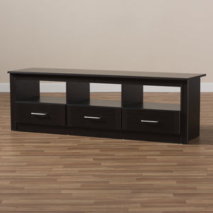 Baxton Studio Ryleigh Modern and Contemporary Wenge Brown Finished TV Stand