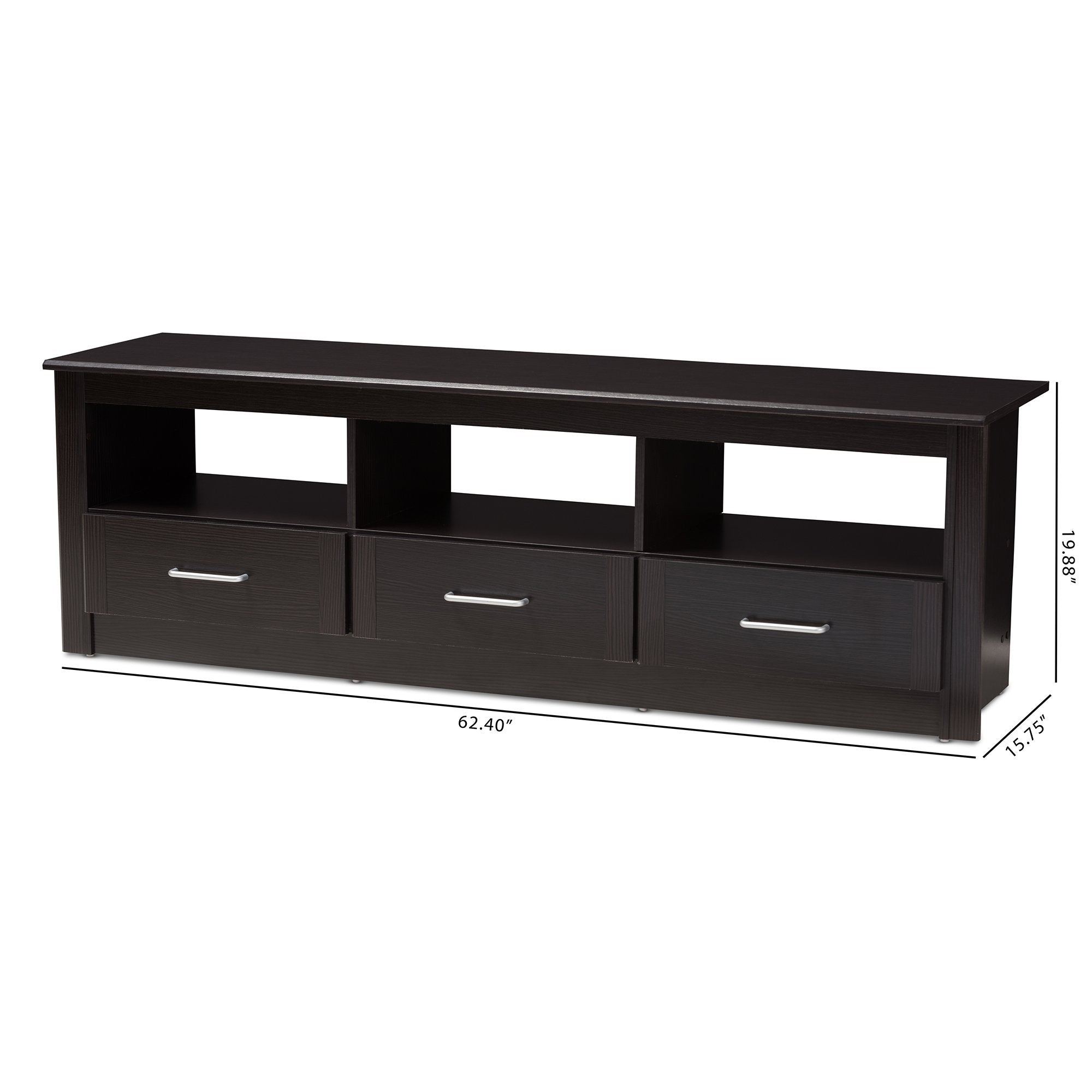 Baxton Studio Ryleigh Modern and Contemporary Wenge Brown Finished TV Stand