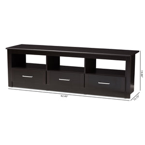 Baxton Studio Ryleigh Modern and Contemporary Wenge Brown Finished TV Stand