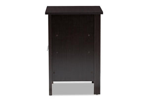 Baxton Studio Hamish Modern and Contemporary Wenge Brown Finished 1-Drawer Nightstand