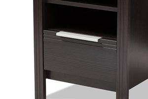 Baxton Studio Hamish Modern and Contemporary Wenge Brown Finished 1-Drawer Nightstand