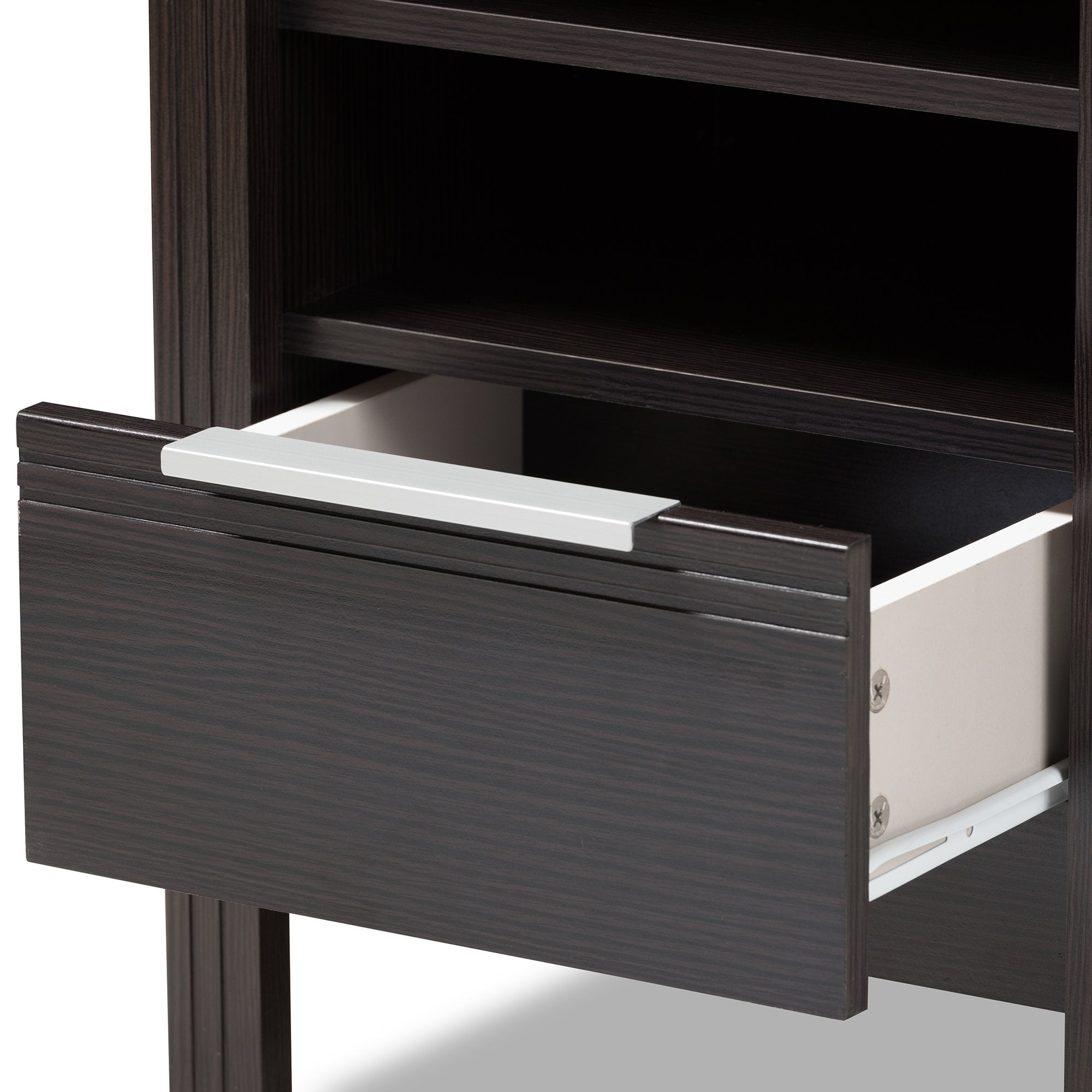 Baxton Studio Hamish Modern and Contemporary Wenge Brown Finished 1-Drawer Nightstand