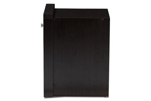 Baxton Studio Danette Modern and Contemporary Wenge Brown Finished 1-Drawer Nightstand