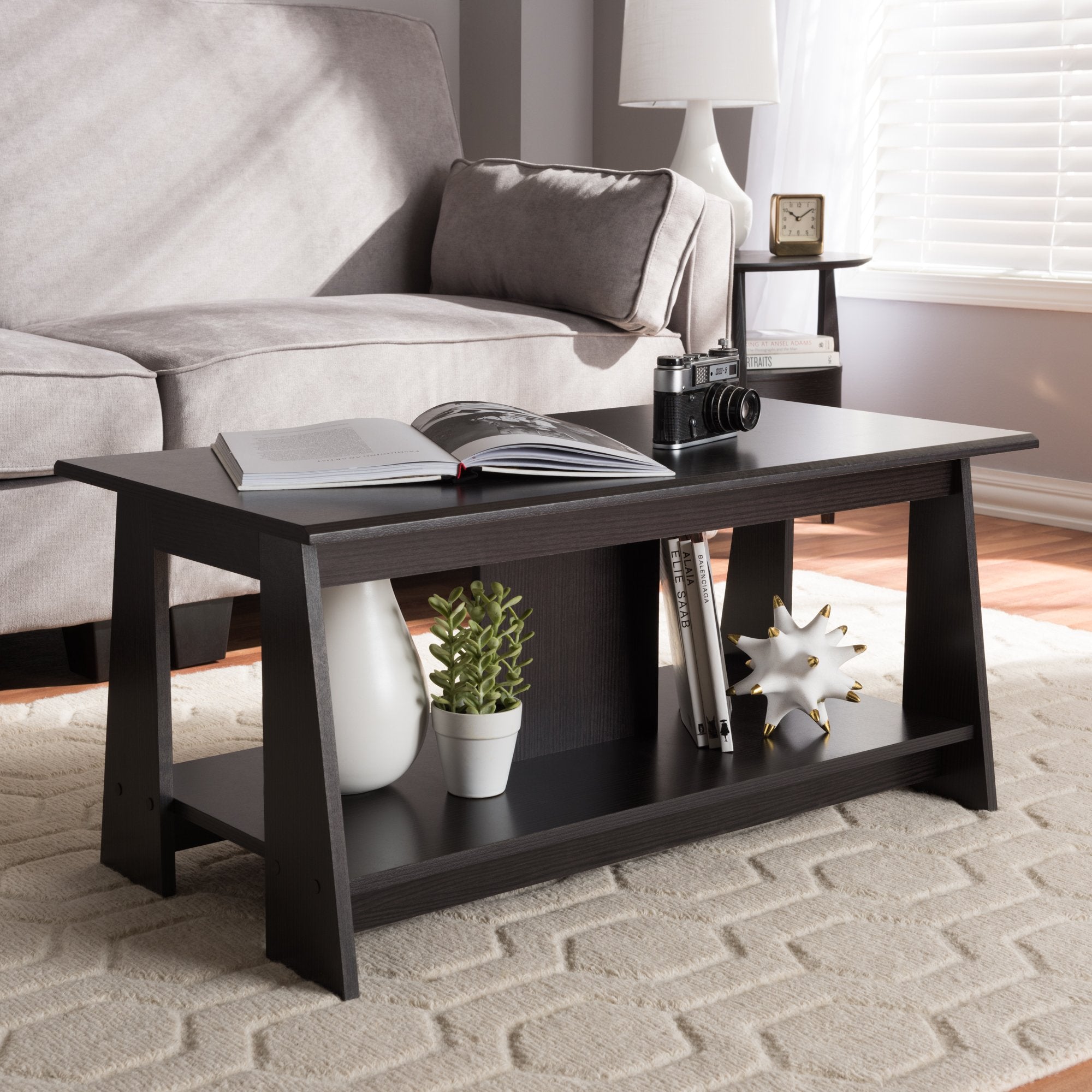 Baxton Studio Fionan Modern and Contemporary Wenge Brown Finished Coffee Table