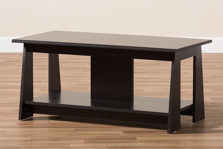 Baxton Studio Fionan Modern and Contemporary Wenge Brown Finished Coffee Table