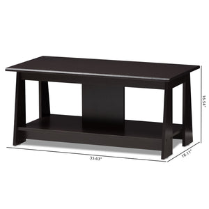 Baxton Studio Fionan Modern and Contemporary Wenge Brown Finished Coffee Table