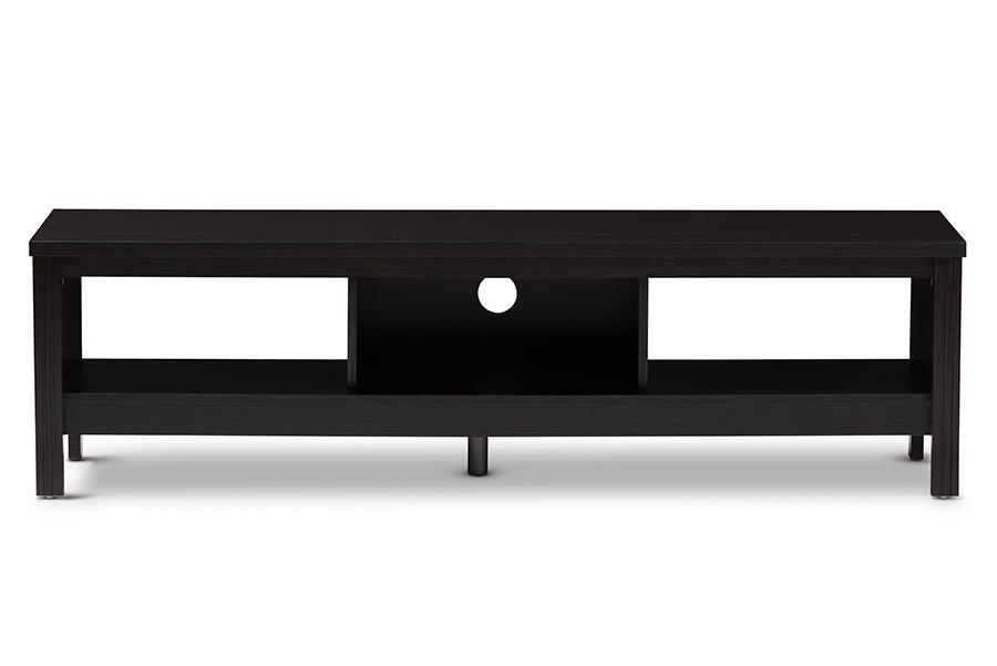 Baxton Studio Callie Modern and Contemporary Wenge Brown Finished TV Stand