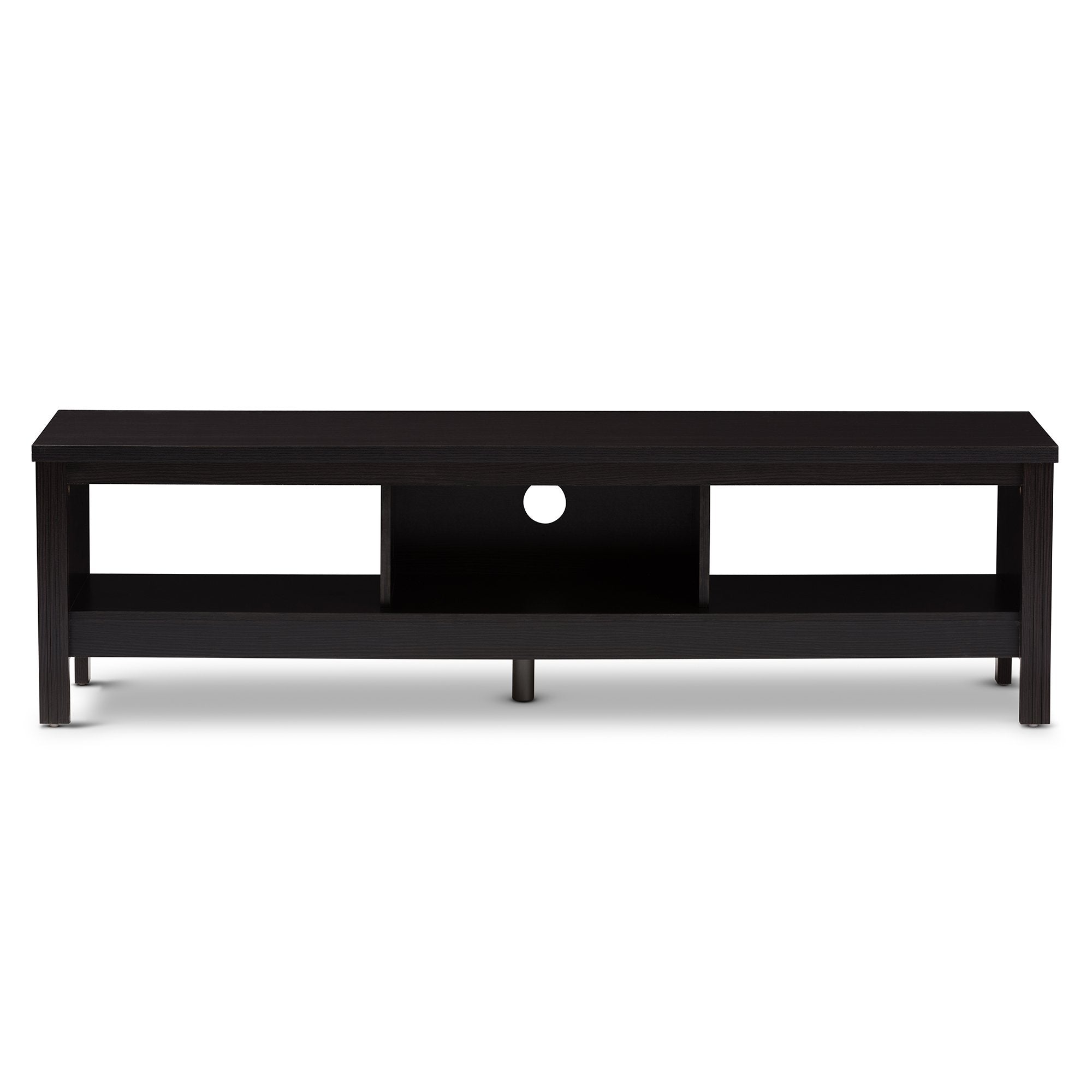 Baxton Studio Callie Modern and Contemporary Wenge Brown Finished TV Stand